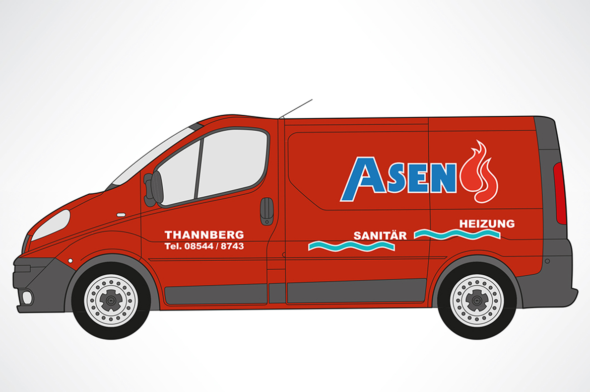 Fahrzeugwerbung für Asen GmbH